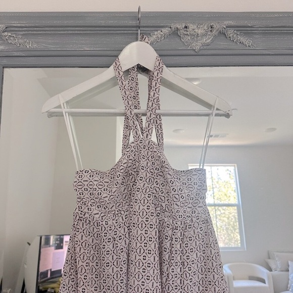Madewell Silk Echo Grid Convertible‎ Halter Dress Sundress Babydoll in 0 XS - Picture 5 of 10